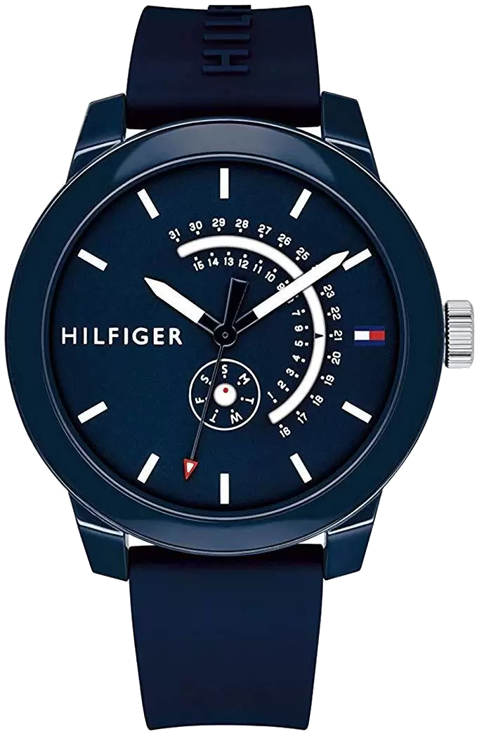 Reloj para Hombre Tommy Hilfiger 1791062 Acero inoxidable con correa de  silicona Azul.